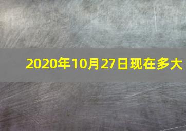 2020年10月27日现在多大