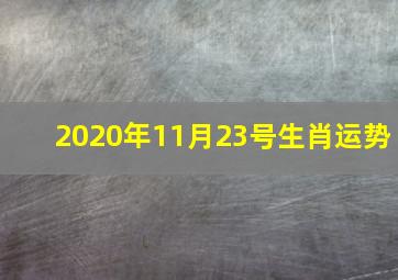 2020年11月23号生肖运势