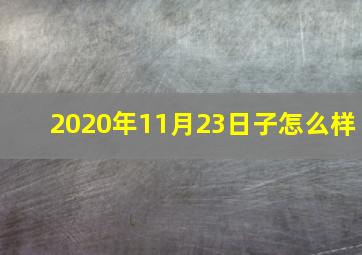 2020年11月23日子怎么样