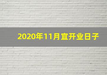 2020年11月宜开业日子