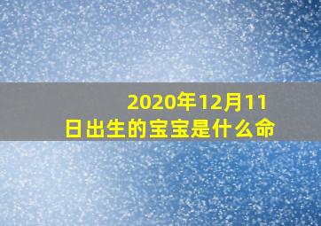 2020年12月11日出生的宝宝是什么命