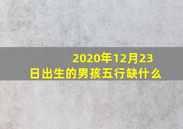 2020年12月23日出生的男孩五行缺什么