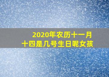 2020年农历十一月十四是几号生日呢女孩