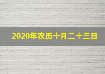 2020年农历十月二十三日