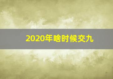 2020年啥时候交九