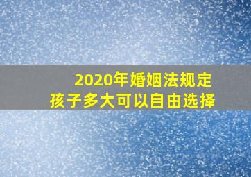 2020年婚姻法规定孩子多大可以自由选择