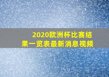 2020欧洲杯比赛结果一览表最新消息视频