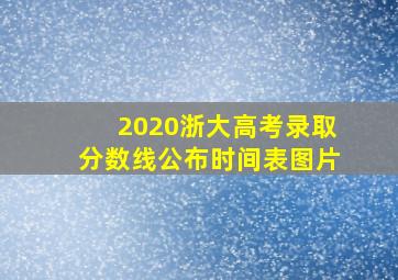 2020浙大高考录取分数线公布时间表图片