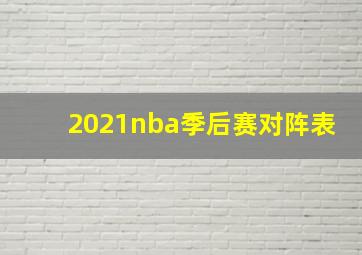 2021nba季后赛对阵表