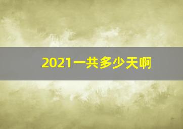 2021一共多少天啊