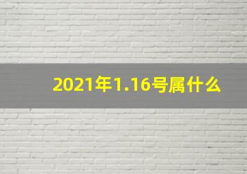 2021年1.16号属什么