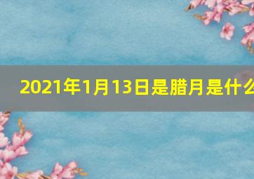 2021年1月13日是腊月是什么