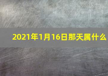 2021年1月16日那天属什么