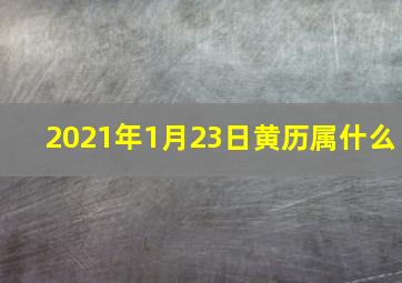 2021年1月23日黄历属什么