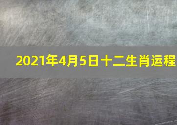 2021年4月5日十二生肖运程