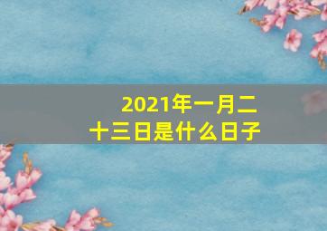 2021年一月二十三日是什么日子