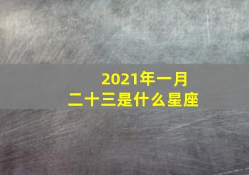 2021年一月二十三是什么星座