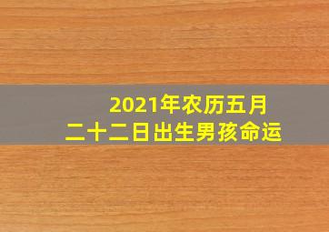 2021年农历五月二十二日出生男孩命运