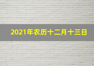 2021年农历十二月十三日