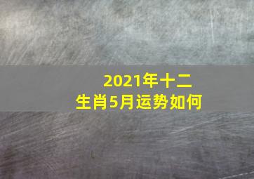 2021年十二生肖5月运势如何