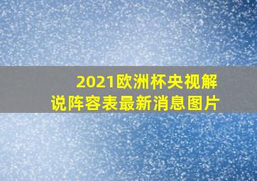 2021欧洲杯央视解说阵容表最新消息图片