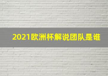 2021欧洲杯解说团队是谁