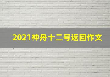 2021神舟十二号返回作文