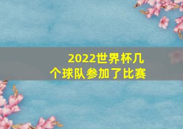 2022世界杯几个球队参加了比赛