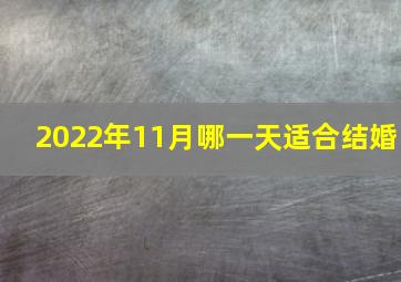 2022年11月哪一天适合结婚