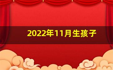 2022年11月生孩子