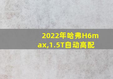 2022年哈弗H6max,1.5T自动高配