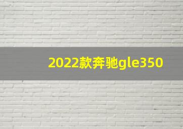 2022款奔驰gle350