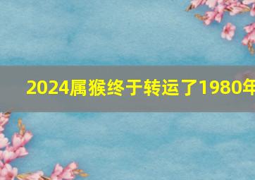 2024属猴终于转运了1980年