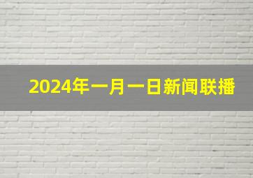 2024年一月一日新闻联播