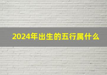 2024年出生的五行属什么