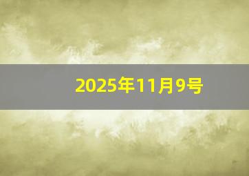 2025年11月9号