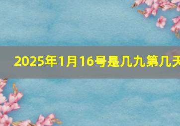 2025年1月16号是几九第几天