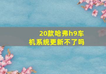 20款哈弗h9车机系统更新不了吗