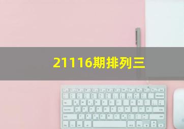 21116期排列三