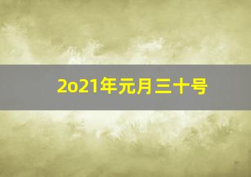 2o21年元月三十号