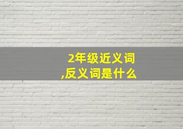 2年级近义词,反义词是什么