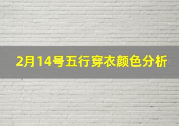 2月14号五行穿衣颜色分析