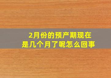 2月份的预产期现在是几个月了呢怎么回事