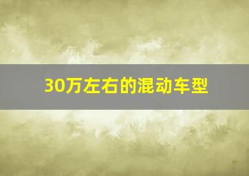 30万左右的混动车型