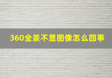 360全景不显图像怎么回事