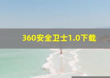 360安全卫士1.0下载