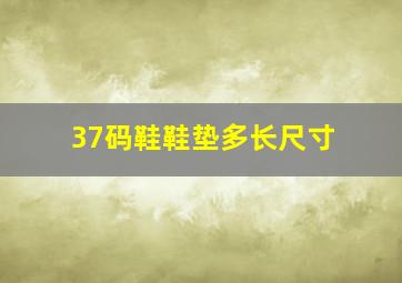 37码鞋鞋垫多长尺寸