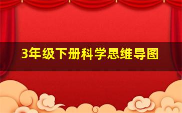 3年级下册科学思维导图