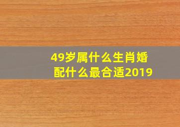 49岁属什么生肖婚配什么最合适2019