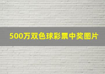 500万双色球彩票中奖图片